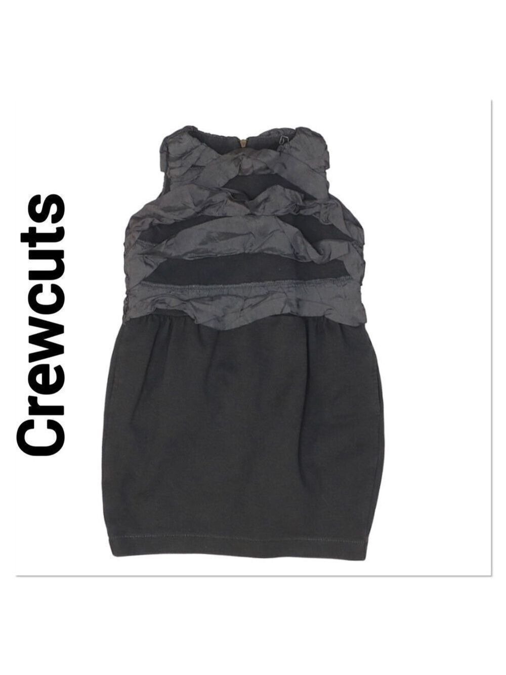 J. CREW CREWCUTS Gray Ruffle Shift Dress size 4/5